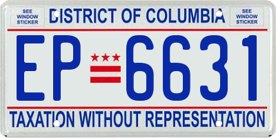 DC license plate EP6631