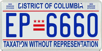 DC license plate EP6660