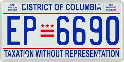 DC license plate EP6690