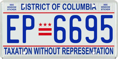DC license plate EP6695