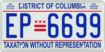 DC license plate EP6699