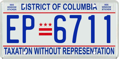 DC license plate EP6711