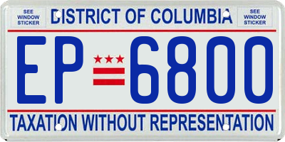 DC license plate EP6800