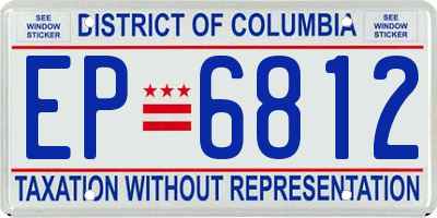 DC license plate EP6812