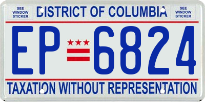 DC license plate EP6824