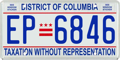 DC license plate EP6846
