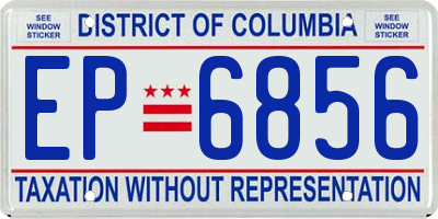 DC license plate EP6856