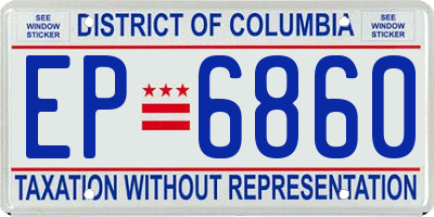 DC license plate EP6860