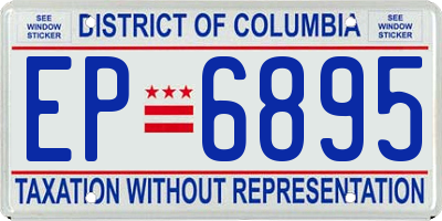 DC license plate EP6895
