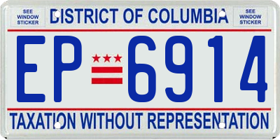DC license plate EP6914