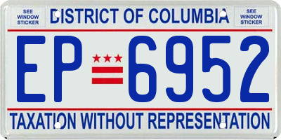 DC license plate EP6952