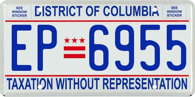 DC license plate EP6955