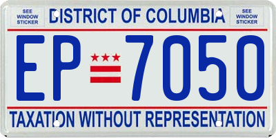 DC license plate EP7050