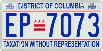 DC license plate EP7073