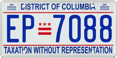 DC license plate EP7088