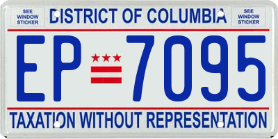 DC license plate EP7095