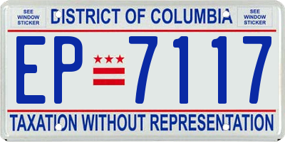 DC license plate EP7117