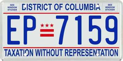 DC license plate EP7159