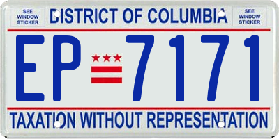 DC license plate EP7171