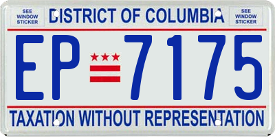 DC license plate EP7175