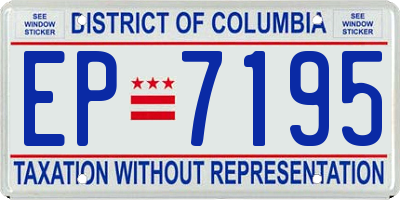 DC license plate EP7195