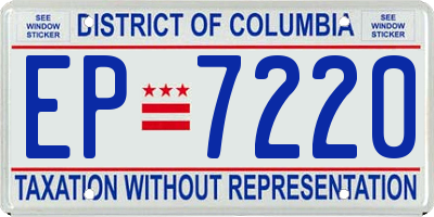 DC license plate EP7220