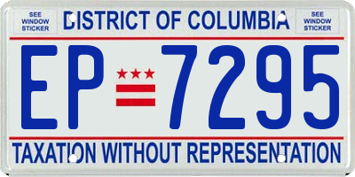 DC license plate EP7295