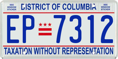 DC license plate EP7312