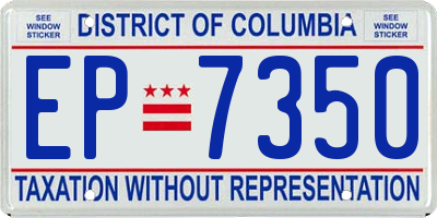 DC license plate EP7350