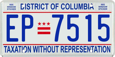 DC license plate EP7515