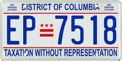 DC license plate EP7518
