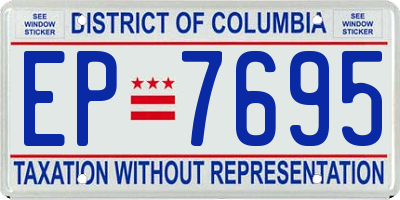 DC license plate EP7695