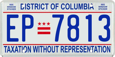 DC license plate EP7813