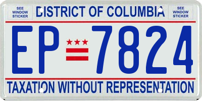 DC license plate EP7824