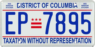 DC license plate EP7895