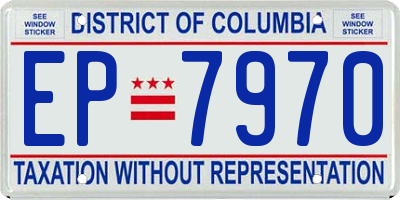 DC license plate EP7970
