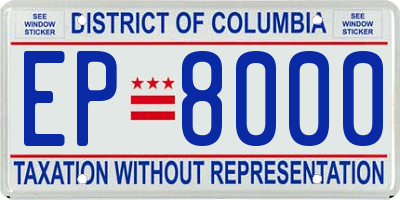DC license plate EP8000