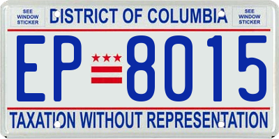 DC license plate EP8015