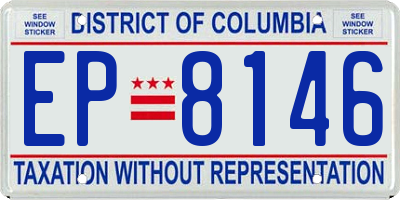 DC license plate EP8146
