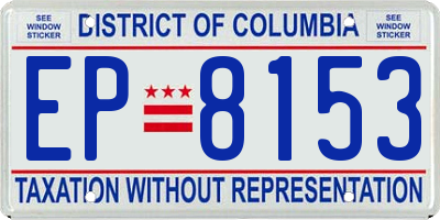 DC license plate EP8153