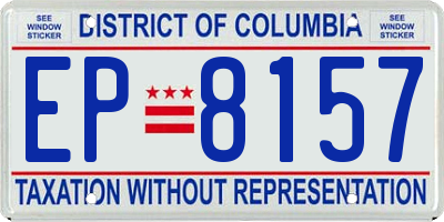 DC license plate EP8157