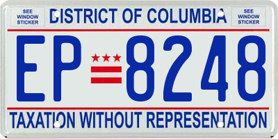 DC license plate EP8248