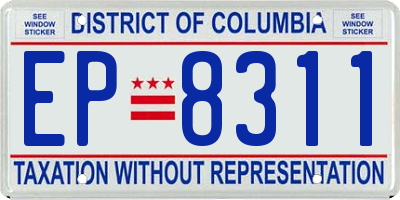 DC license plate EP8311