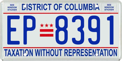 DC license plate EP8391
