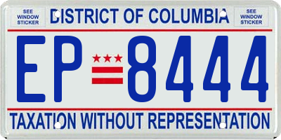 DC license plate EP8444