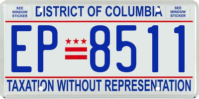 DC license plate EP8511