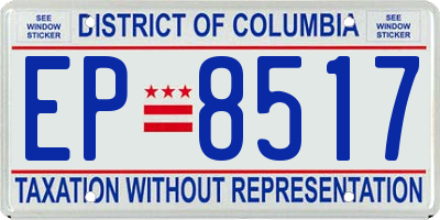 DC license plate EP8517