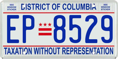 DC license plate EP8529