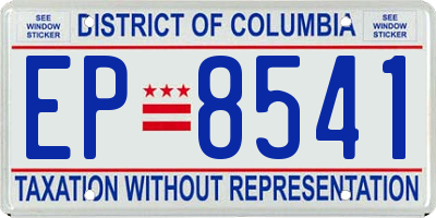 DC license plate EP8541