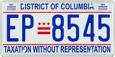 DC license plate EP8545